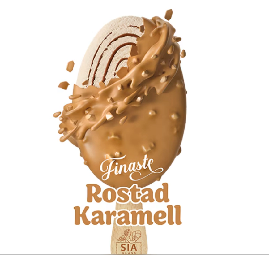 Rostad karamell glass