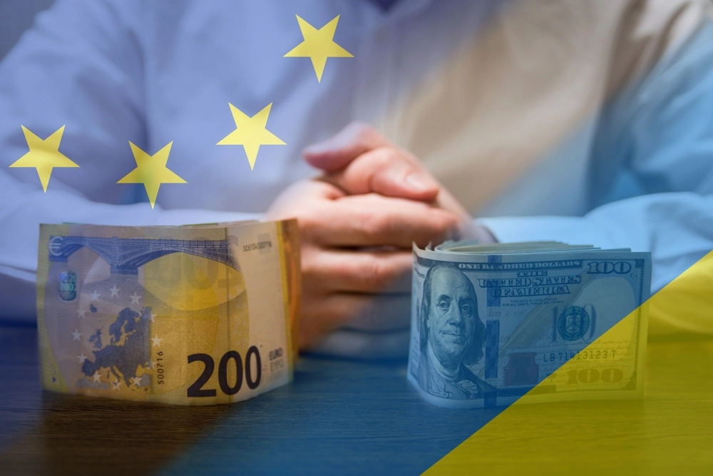 Ukrainsk flag penge / Ukranian flag money
