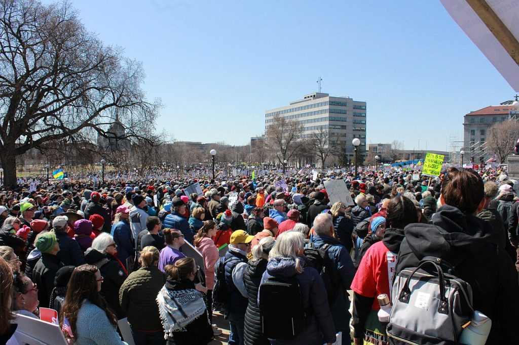 Hands off protester