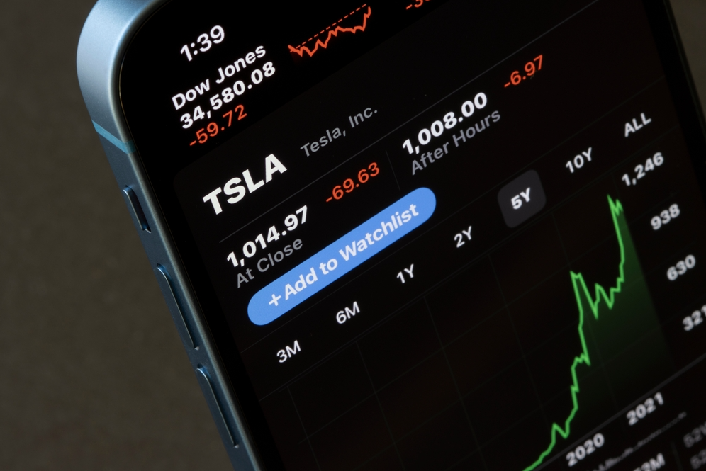Tesla stock, aktier