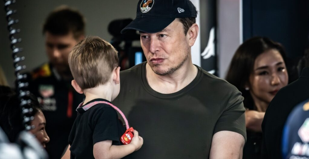 Elon Musk with son