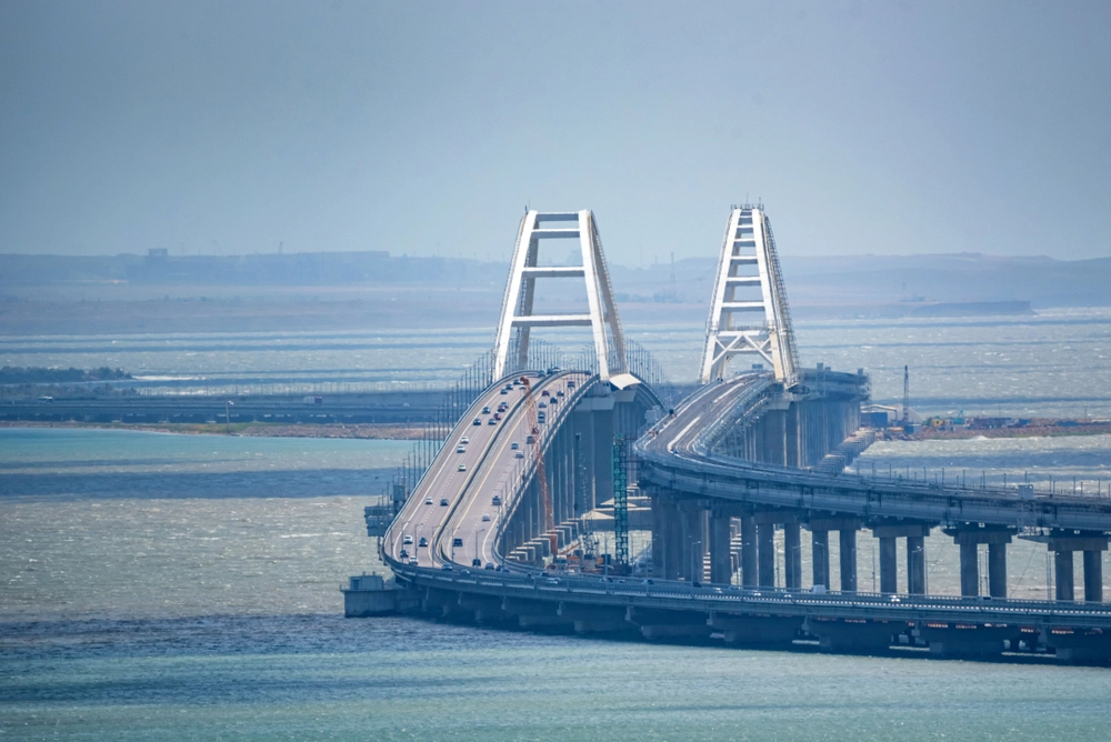 Distant,View,Of,New,Crimean,Bridge,In,Kerch,Strait, Krim