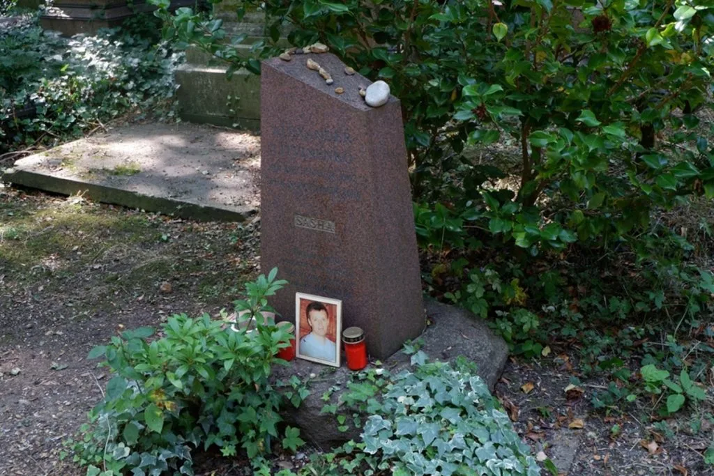 Highgate, London, England, August 9 2020. The grave of Russian dissident Alexander Litvinenko
