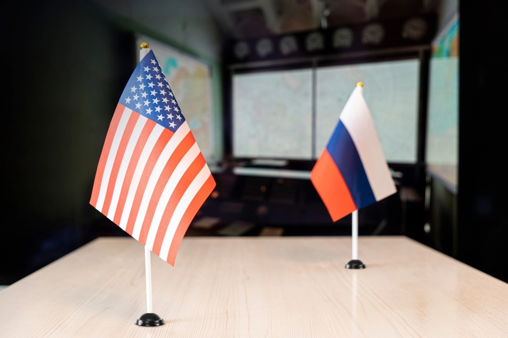 USA, Rusland, Flag, Russia