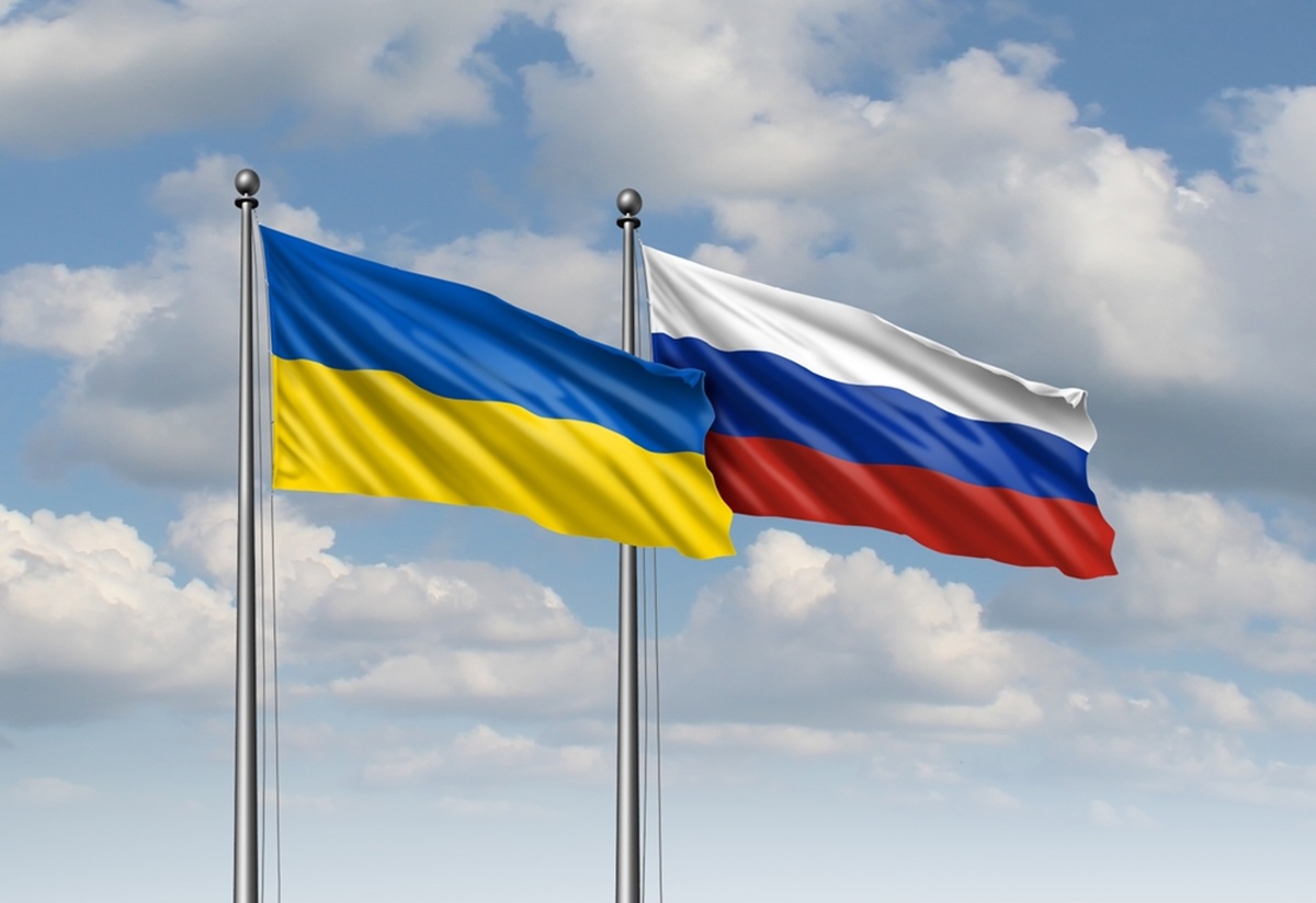 Ukraine,And,Russia,Flag,Symbols,As,A,Negotiations,Concept,To