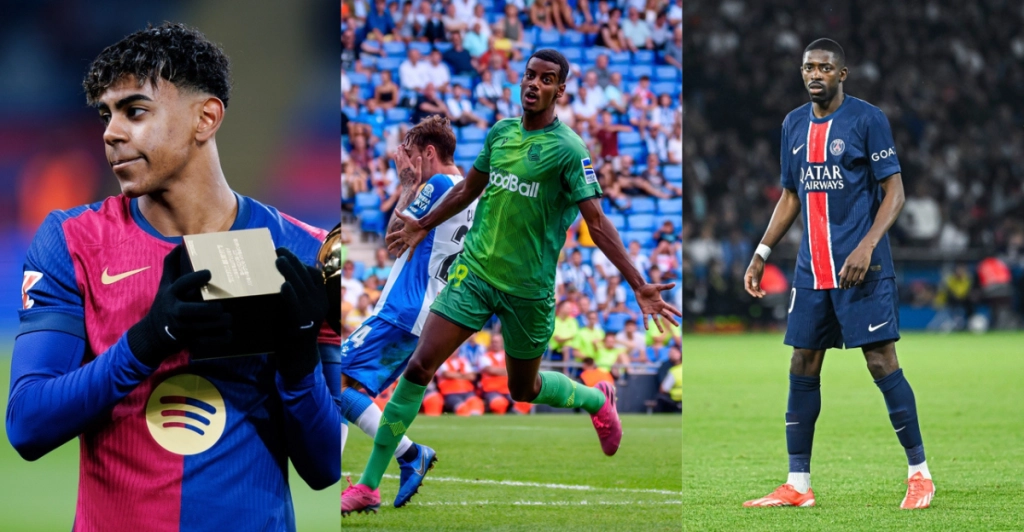 Lamine Yamal, Alexander Isak, Ousmane, Ousmane Dembele