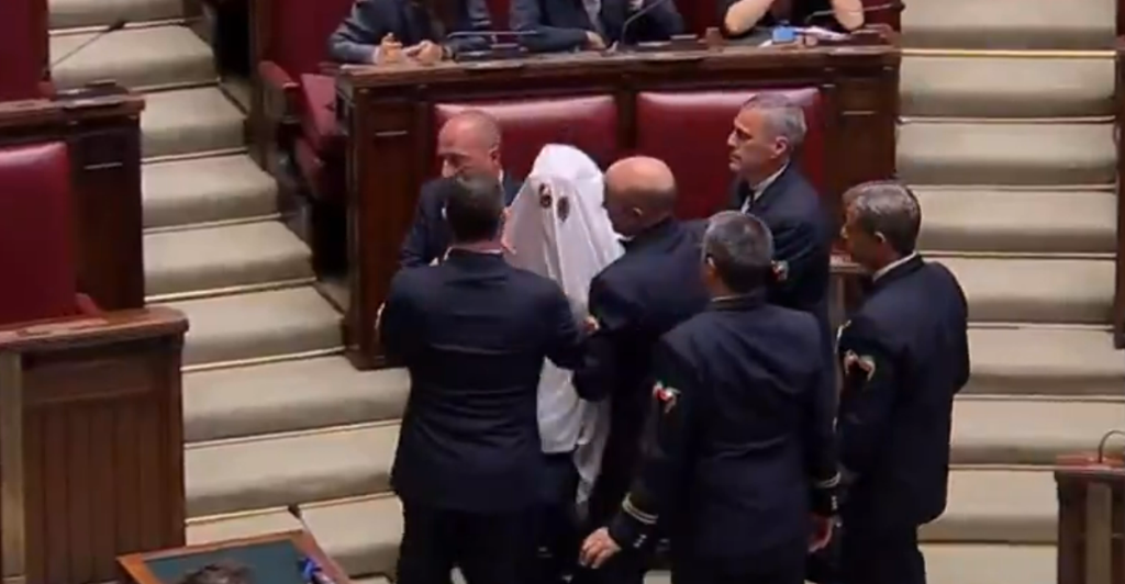 Italian MP Causes Stir in Parliament With Ghost Costume Protest