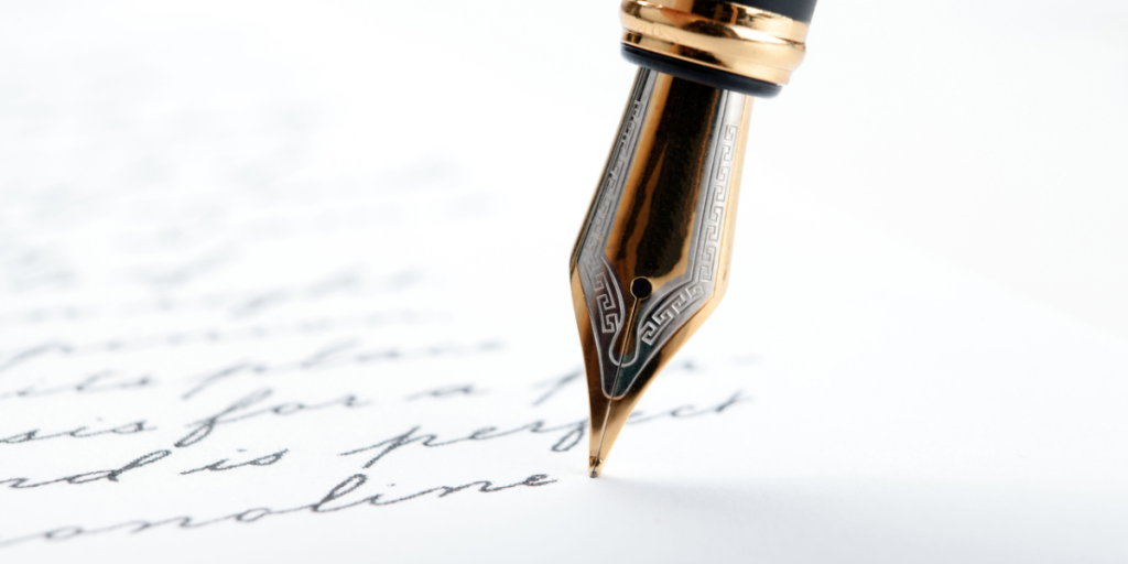 Fountain pen, writing