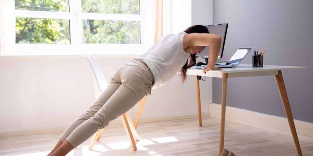Desk Push Ups, bodyweight, exercise, training