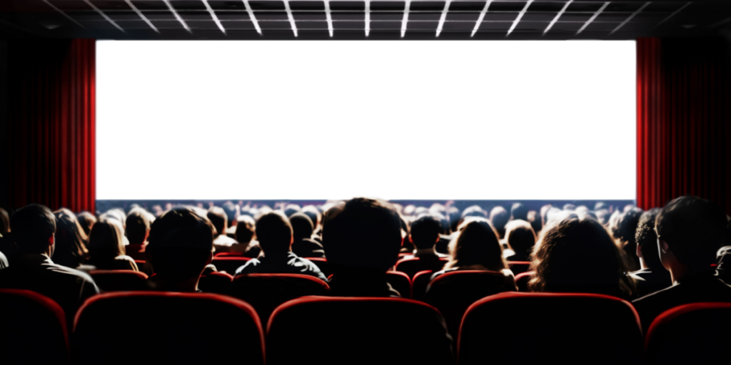 Watching movie, cinema