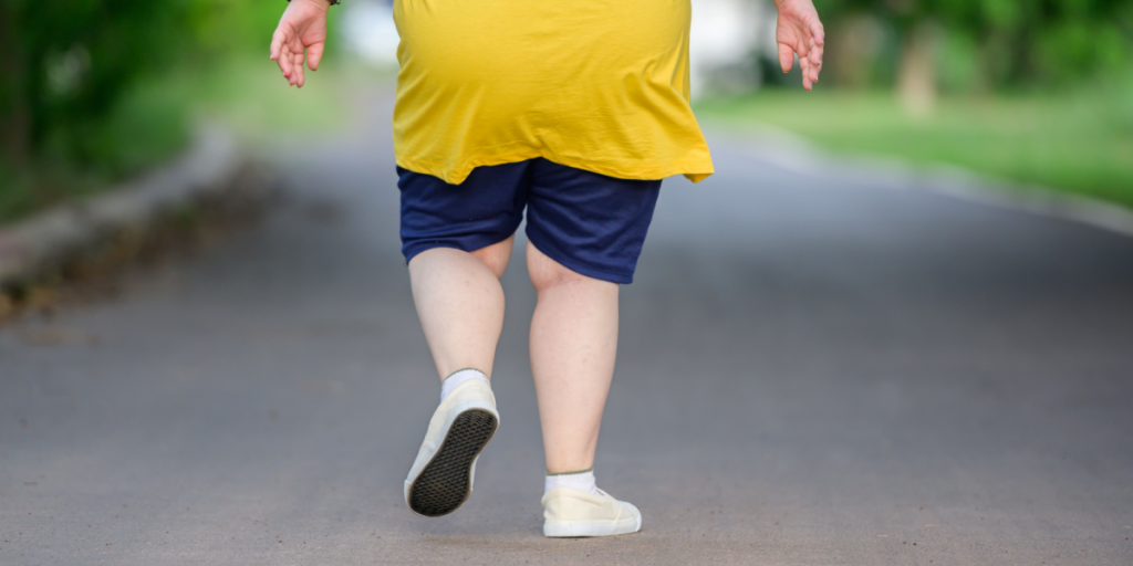 Overweight, walking