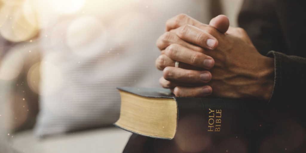 Praying hands, Bible
