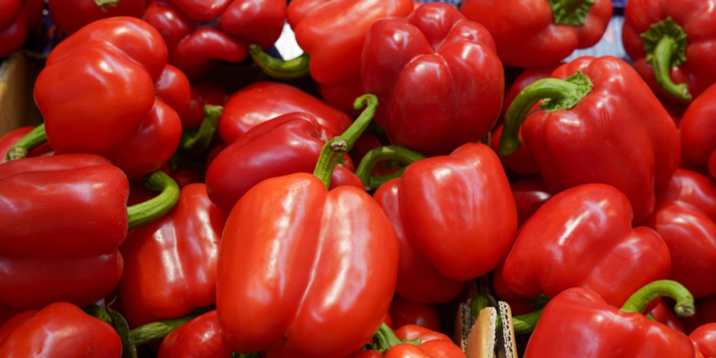 Red ball pepper, rød peber