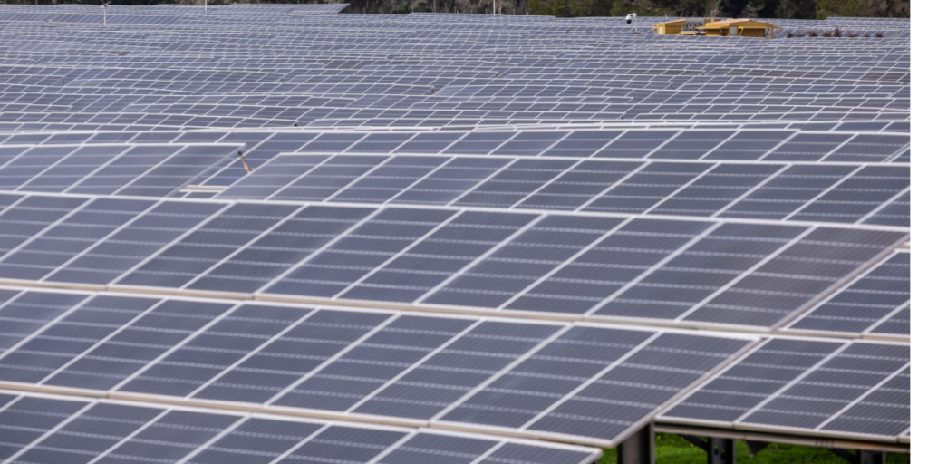 Solar panels, renewable energy, climate change, green transition