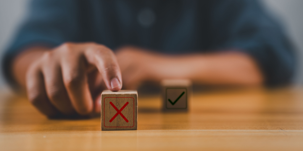 Reject, no, choice