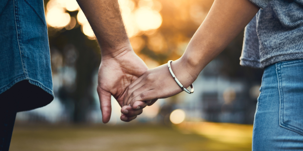 Holding hands