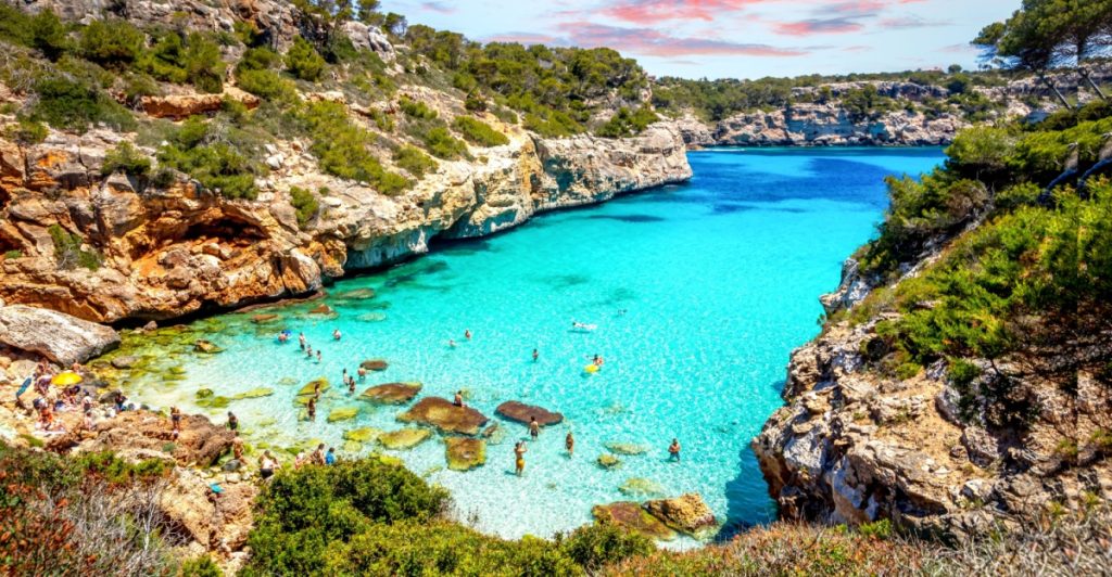 Strand, Calo del Moro, Mallorca, Spanien