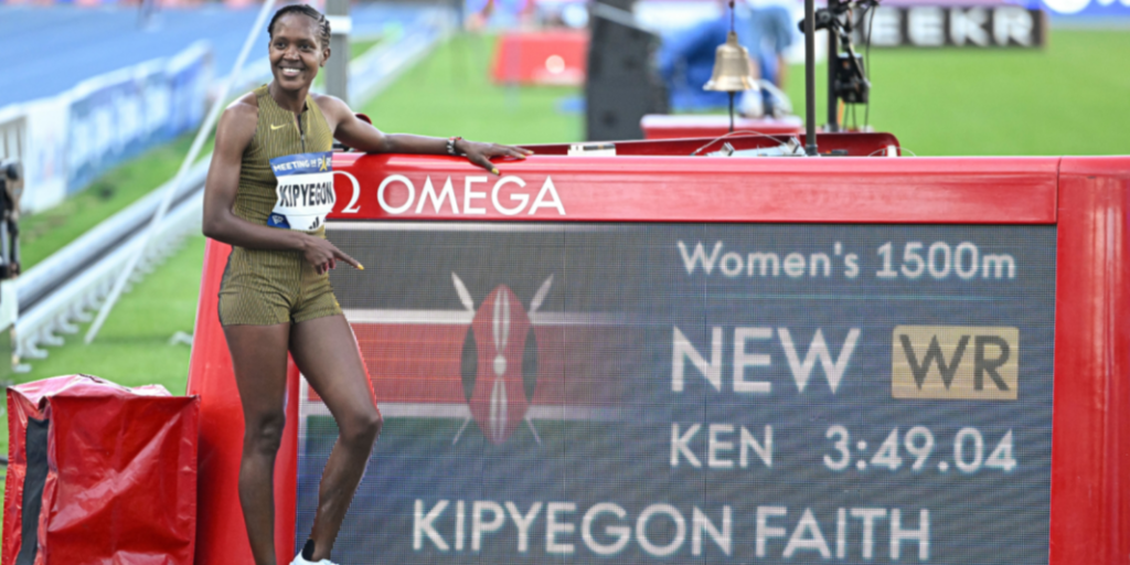 Faith Kipyegon, world record, 1500 m