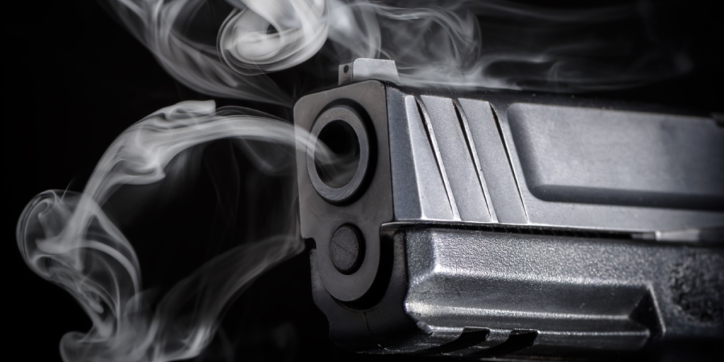 Handgun, smoke