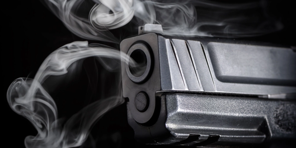 Handgun, smoke