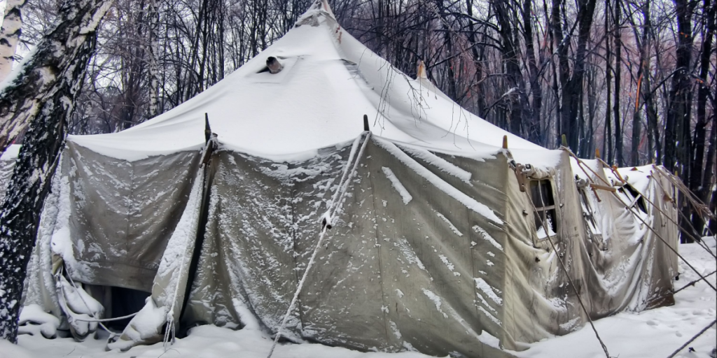 Russia, military tent