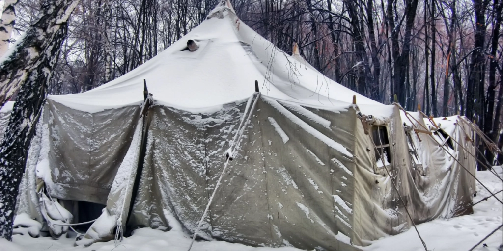 Russia, military tent