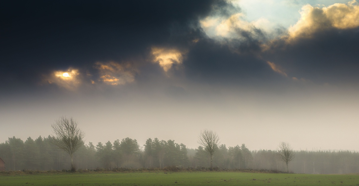 Storm, regnoväder