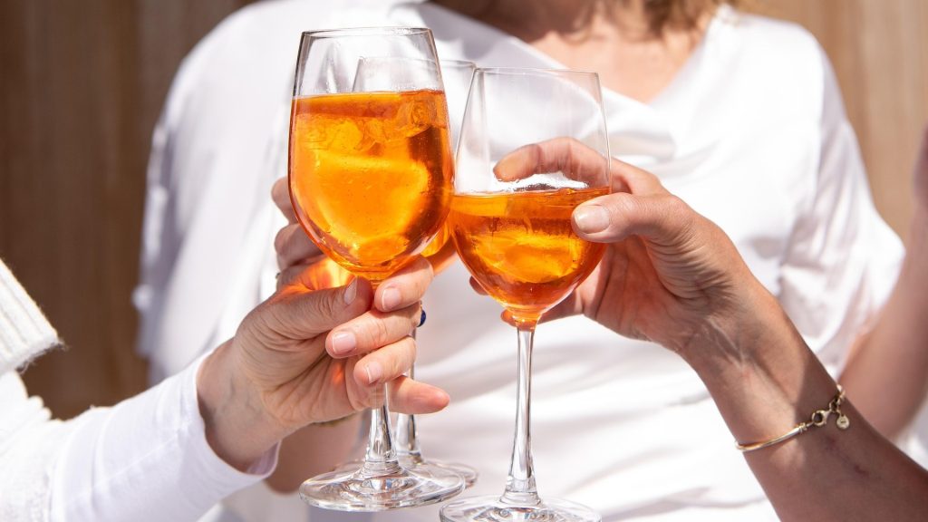 Orange Lillet Spritz drink