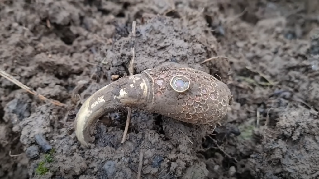 PHOTO: Two Hobbyists Find Gold Raven Head That Stuns Archaeologists