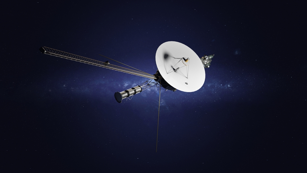Voyager,1,And,2,Spacecraft,Transmitting,Signals,In,Deep,Space