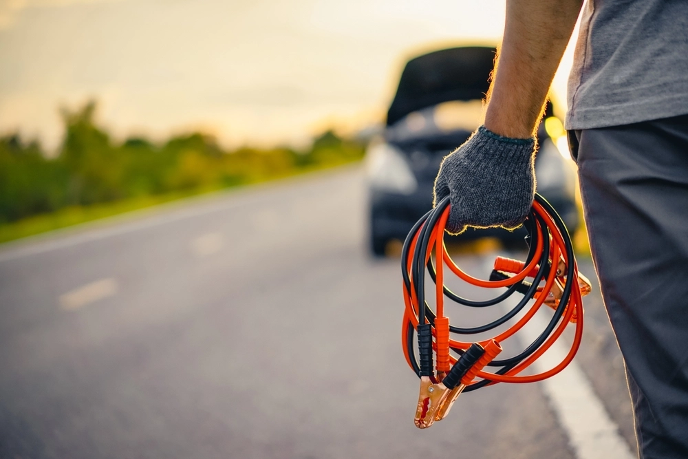 Car,Battery,Jumper,krokodillekabler,startkabler