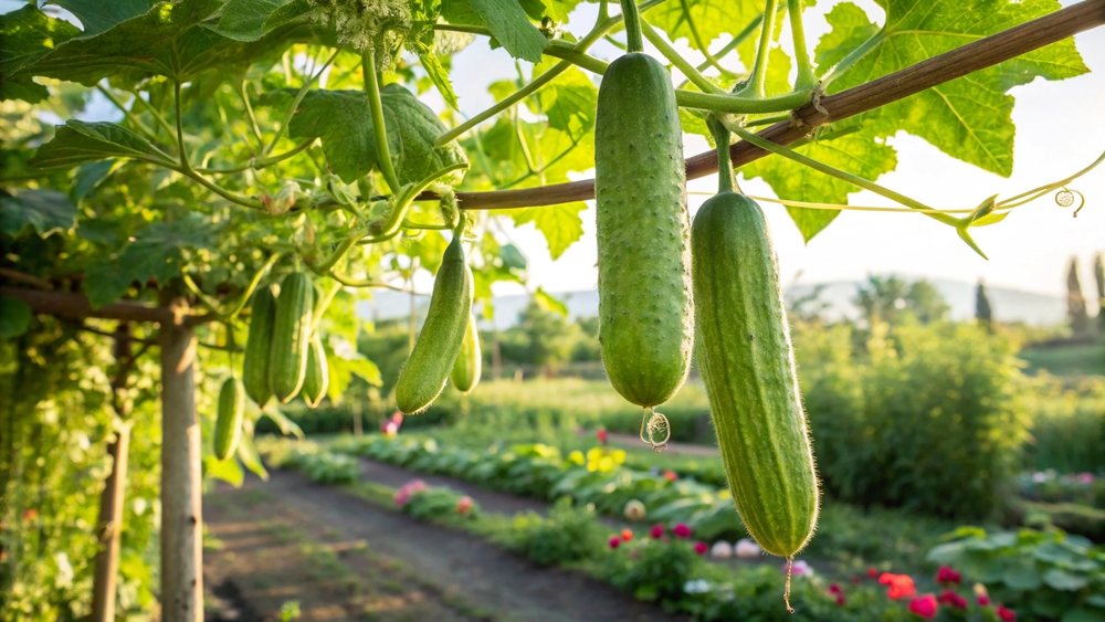 Cucumber,Plant,In,Garden,agurkplante,have