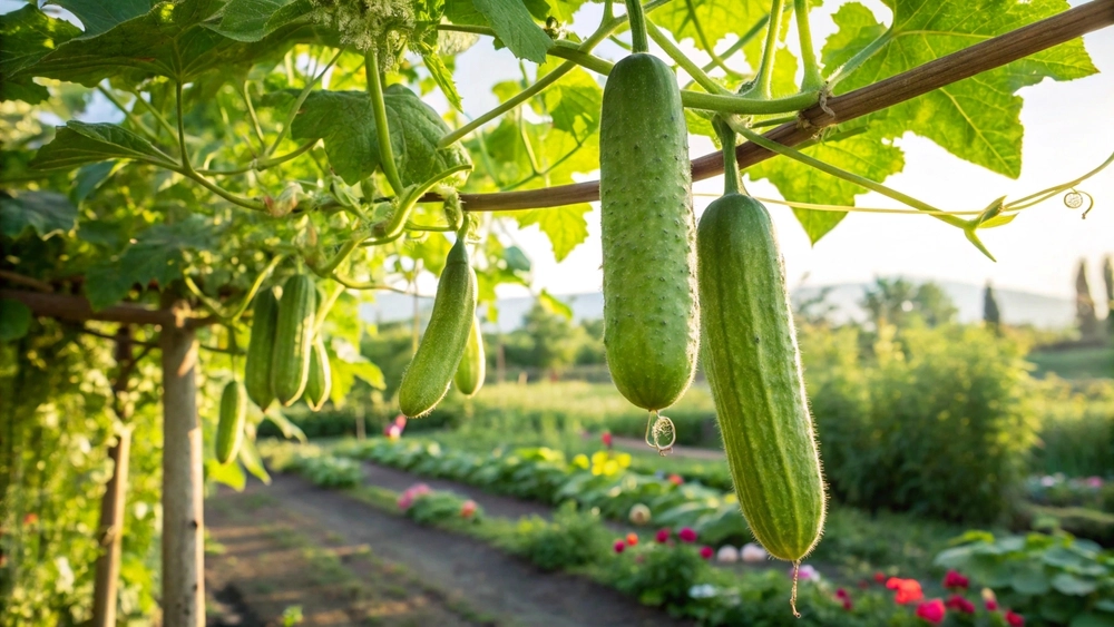 Cucumber,Plant,In,Garden,agurkplante,have