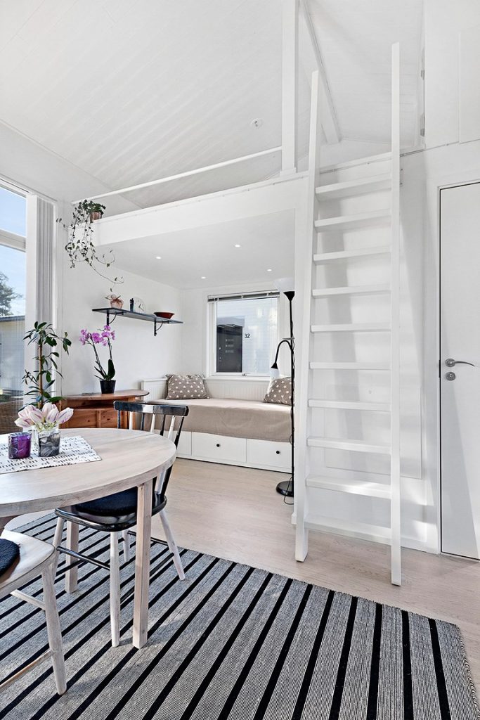 22 kvm meter stort hus, small house, livingroom, hems