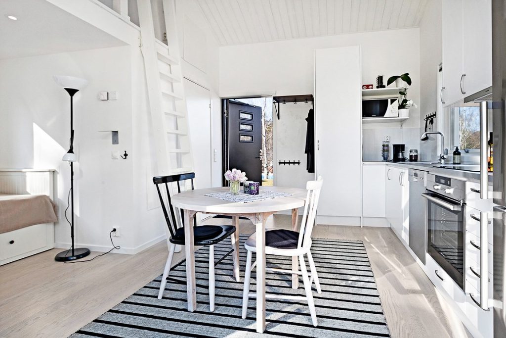 22 kvm meter stort hus, small house, livingroom, hems