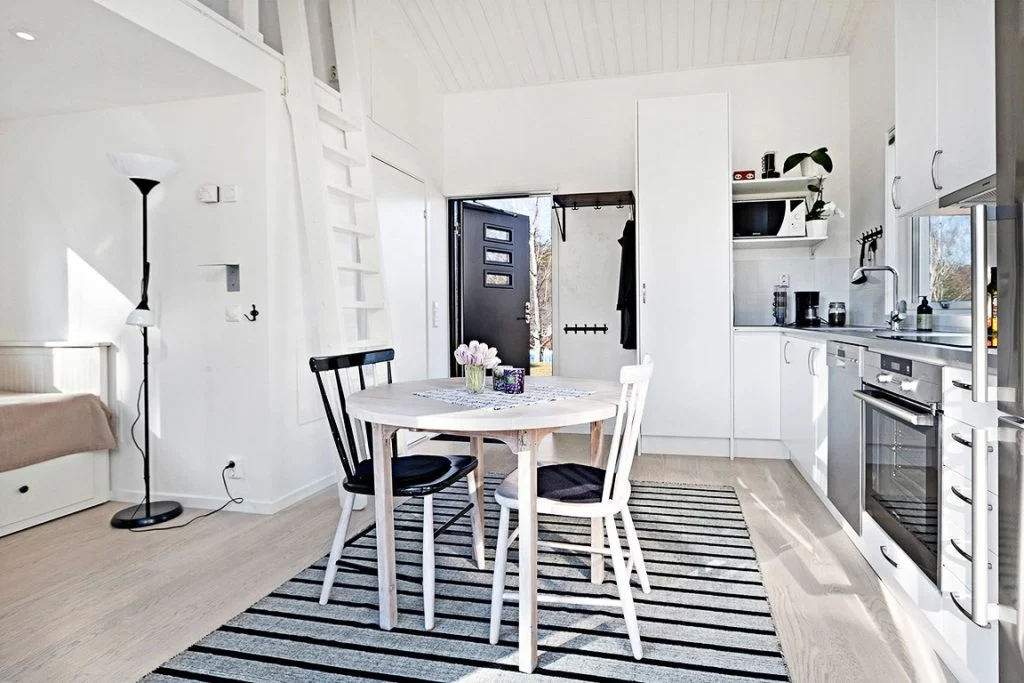 22 kvm meter stort hus, small house, livingroom, hems