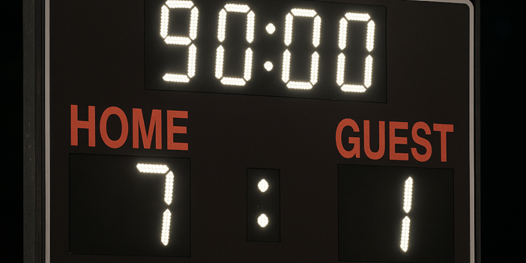 Fodbold, måltavle, football,score board