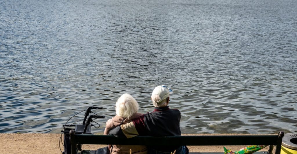 Old,couple,water,view,gammelt,par,vand,udsigt