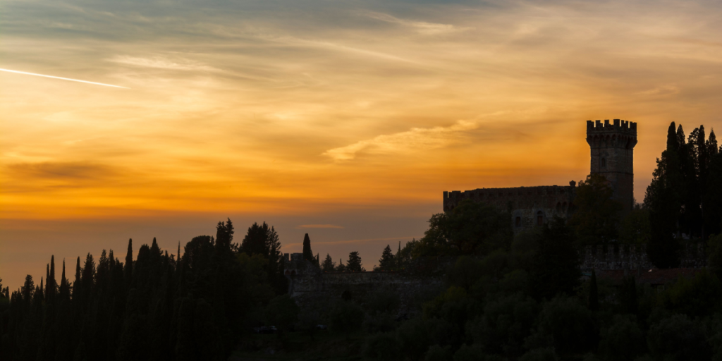 Vincigliata Castle at sunset