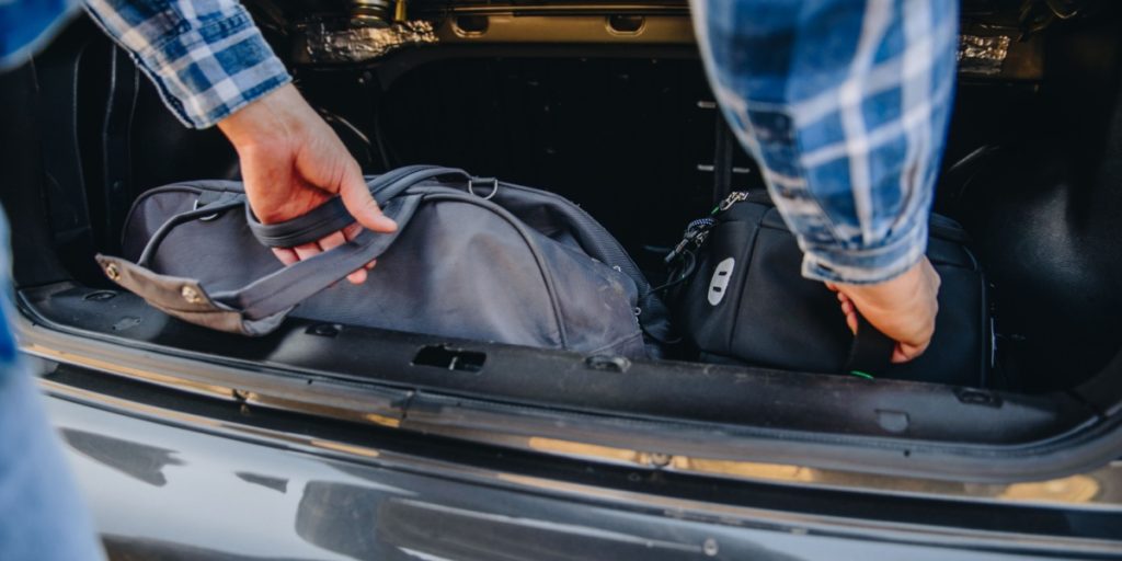 car, trunk, luggage, bil, kør-selv-ferie