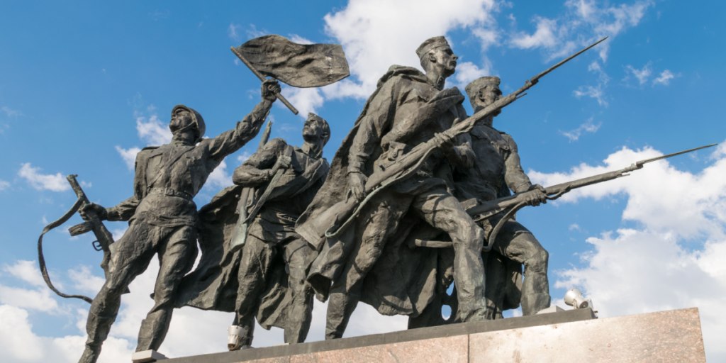 St Petersburg, Monument "Heroic defenders of Leningrad" on Victory Square - a monument to the feat of citizens in the tragic days of the siege of 1941-1944