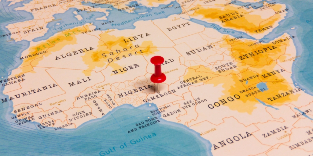 Cameroon, map