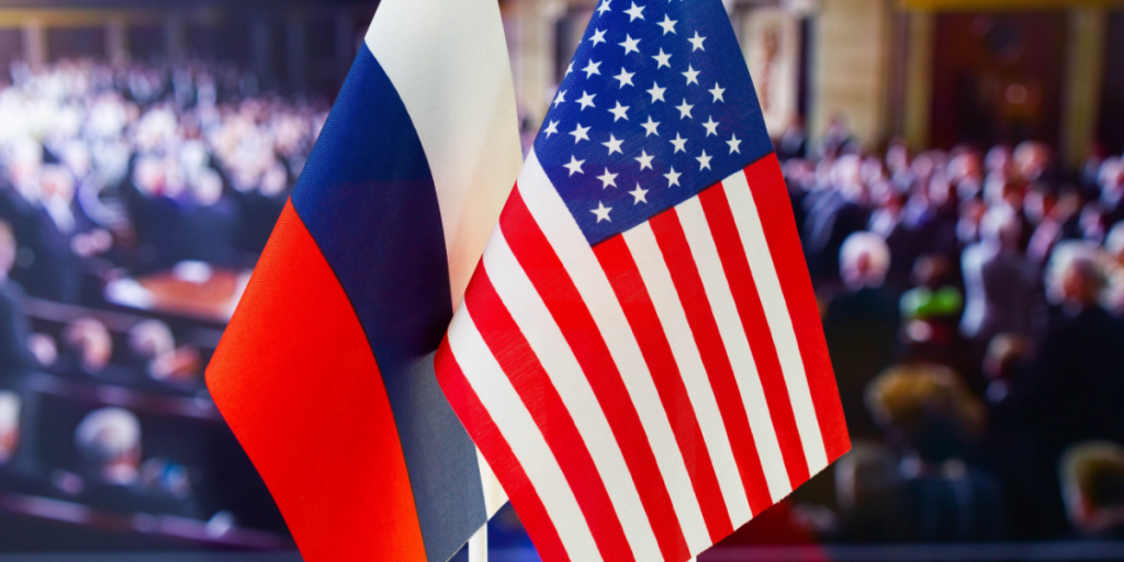 USA, Russia, flag