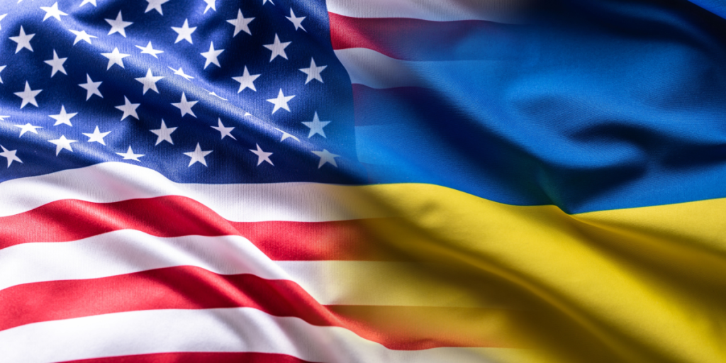USA, Ukraine, flag