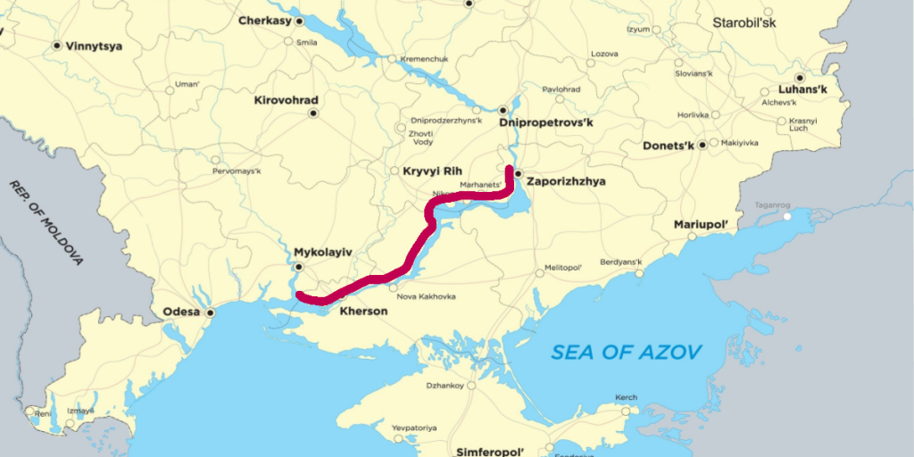 Dnipro river, South Ukraine
