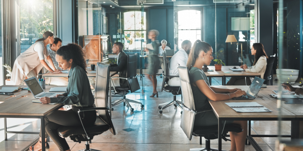 Corporate, office, sitting, busy