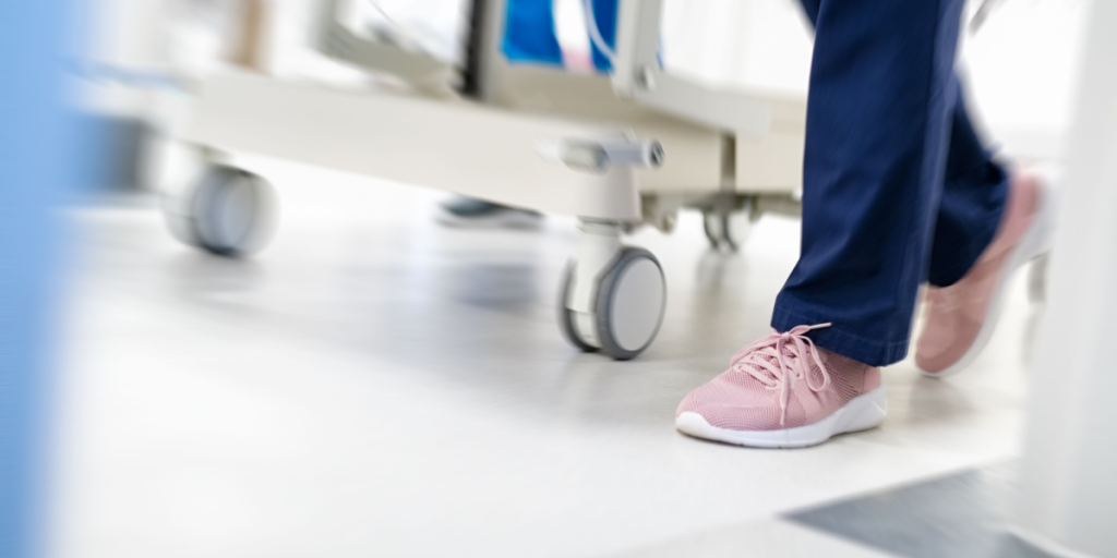 Nurse, hospital, running