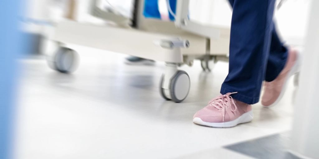 Nurse, hospital, running