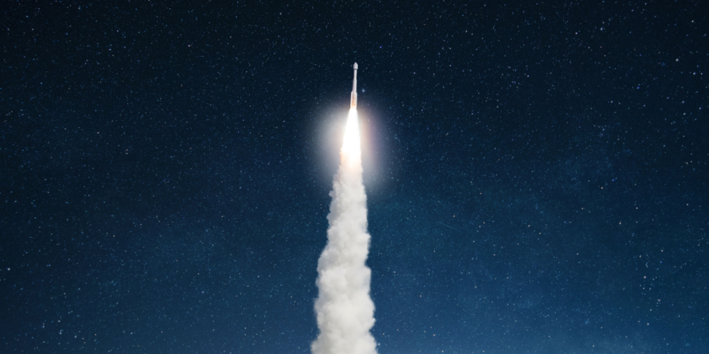 Space rocket, launch
