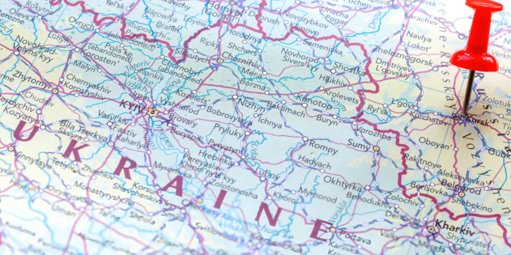 Kursk, Sumy, map